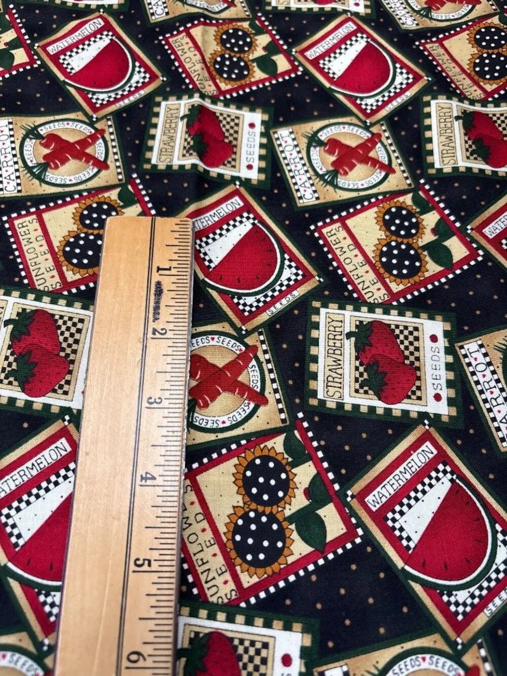 Debbie Mumm Seed Packet Quilting Cotton Fabric 1/2 yard x 44